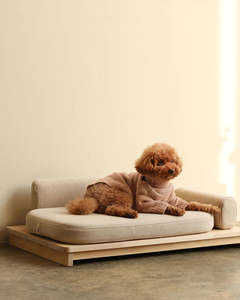 Tempat tidur anjing besar kustom Sofa anjing kayu tempat tidur gantung <span class=keywords><strong>Modern</strong></span> angkat Sofa hewan peliharaan tempat tidur nyaman kayu besar untuk hewan peliharaan - Product Image 2