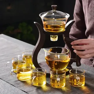 Neue Art Glas Tee maschine Haushalt integrierte Tee maschine halbautomat ische Glas Tee-Set