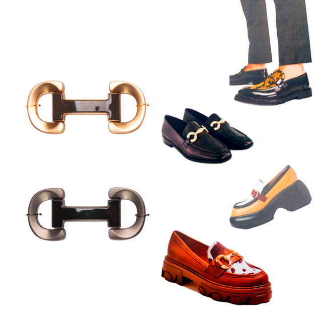 Luxury Women's Shoe Chain Metal Charm & Buckle for DIY Wholesale Decorations and Slipper Use