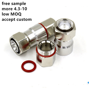 Chất Lượng Cao Thấp <span class=keywords><strong>Pim</strong></span> 50ohm 4.3/10 Cắm Nam Kẹp RF Đồng Trục Kết Nối Adapter Cho 1/2 "Bọt Trung Chuyển (Linh Hoạt) Cáp - Product Image 3
