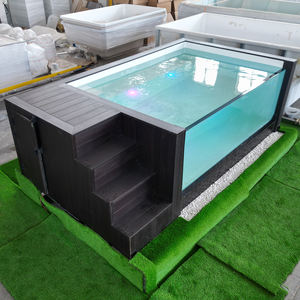 Petite taille de <span class=keywords><strong>piscine</strong></span> en fibre de verre <span class=keywords><strong>pour</strong></span> arrière-cour, <span class=keywords><strong>piscine</strong></span> hors sol personnalisée de luxe en mosaïque de bois Wpc à vendre bon marché - Product Image 4