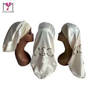 Bandeau unisexe en satin avec bouton, de haute qualité, logo personnalisé imprimé, uni, pour adultes, pour le sport, la plage, les fêtes, usage quotidien - Product Image 2