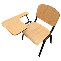 Fauteuil d'étudiant avec tablette d'écriture, chaise de cours pour lycée, chaise de conférence pour salle de classe, mobilier scolaire pour université
