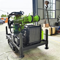 Foreuse hydraulique portative compacte sur chenilles pour puits d'eau, équipement de forage diesel à vendre