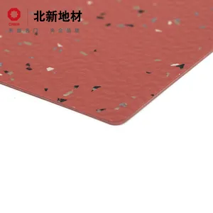 Beixin Licht Rood Rubber Plastic Tapijt Voor Gym Gebied Pvc Vinyl Vloer Gym Floor Roll BXRP20-7009