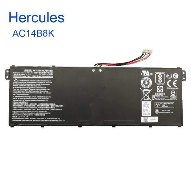 AC14B8K Internal Rechargeable Laptop Battery for Acer V3 V3-371 Series Replacement Notebook Polymer Battery 15.2V 3220mAh 48Wh