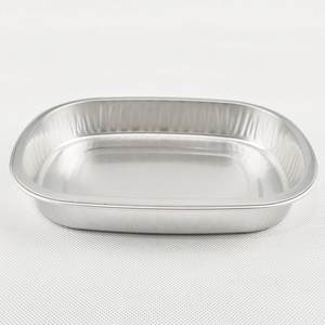 Recipientes Retangulares de Alumínio de 1LB Personalizáveis e Ecológicos com Tampas Plásticas para Alimentos Frescos de Supermercado e Delivery - Product Image 2