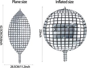 Cho Tùy Chỉnh 22 "Bạc Chrome 4D Lá Bóng Bay 6 cái/bộ Lớn <span class=keywords><strong>Disco</strong></span> Bóng Cho Đám Cưới Và Các Bên - Product Image 5