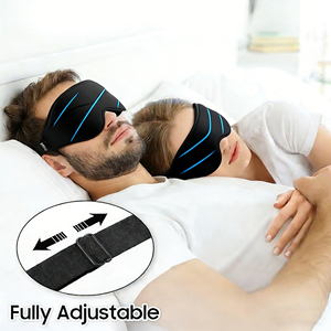 Masque de sommeil 3D personnalisé, ajustement adaptable <span class=keywords><strong>à</strong></span> toutes les tailles de tête, faible MOQ, service OEM/ODM - Product Image 4