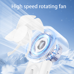 พัดลมมือถือดิจิตอลแบบพกพาคุณภาพสูงรุ่นใหม่ ขนาดกะทัดรัด สำหรับใช้งานกลางแจ้ง ความเร็วสูง - Product Image 3