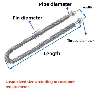 Factory Customization Industrial Stainless Steel W M I Type Oven Heater Tube Resistance Air Finned Strip Heating Elements