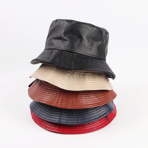 Chapeau seau en tissu PU-Style européen et américain, utilisable quatre saisons, à la mode et polyvalent, avec service personnalisable et OEM - Product Image 1