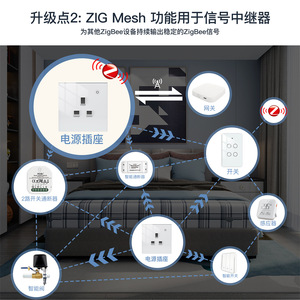 Tuya Zigbee <b>Smart</b> Wall <b>Socket</b> 16A Power Meter App Control Timer Glass Panel White - Product Image 3