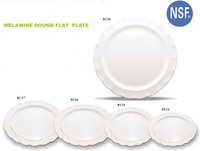Assiette de mélamine ronde A5 6-17 pouces, assiette ronde de haute qualité utilisé pour le restaurant, 8 pièces