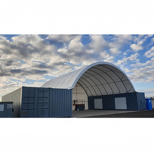 Tente de conteneur d'extension d'auvent Structures de toit en PVC Abri de conteneur d'auvent pour élargir les zones de travail - Product Image 4