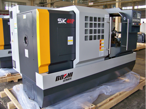 SK50P Baoji <span class=keywords><strong>bochi</strong></span> เครื่องกลึงซีเอ็นซีเตียงแบนราบแบบเจาะรูขนาด82มม. ยี่ห้อ Fanuc - Product Image 3