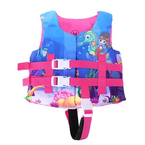 Chaleco salvavidas de espuma EPE personalizado para niños, bebés, niñas y niños, estampado de dibujos animados, caballito de mar, seguridad acuática, chaleco salvavidas