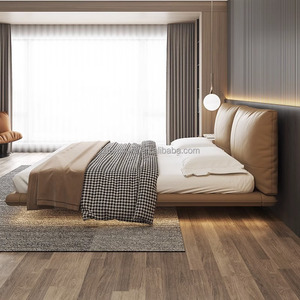 เตียงหนังแท้ดีไซน์หรูหราพร้อมไฟสำหรับห้องนอน ปี 2026 - Product Image 3