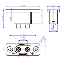 Connecteur de XT90E-M Amass Fiche de batterie noire Tête mâle XT90E Connecteur RC pour avion Véhicule aérien sans pilote UAV Pièces de rechange pour bricolage