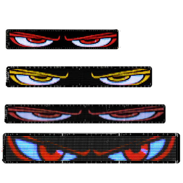 Devil Eyes Light Flexible Smart Sticker Flexible Display Truck Car Rear Window LED Demon Eye Screen DIY LED Car Accessories
