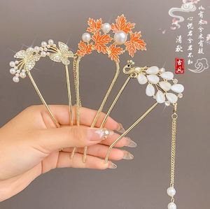 Elegante Horquilla Floral en Forma de U Estilo Chino con Borlas, Accesorio de Lujo para el Cabello, Joyería para Mujer, Pasador de Pelo - Product Image 3