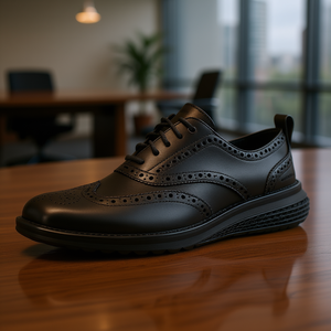 Cole Haan Original Energyweave Wingtip Oxfords Zapatos de vestir de oficina negros con cordones de cuero para hombre - Product Image 2