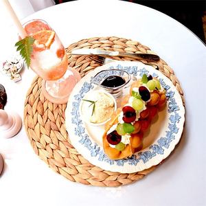 Eco-Friendly Sustainable Rattan Plant Pattern <b>Dinner</b> Pad <b>Mat</b> Placemat Tablemat Wedding Woven Charger Dishes Plates Home - Product Image 6