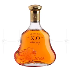 Best Selling Super Flint Cork Sealing 700ml Xo Brandy Bottle Spirits Glass Bottle