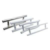 ZD Design moderne verre commercial poignée de porte en bois acier inoxydable H forme 304 polonais rond Tube douche tirer pour hôtels