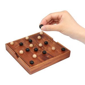 Gioco da Tavolo <span class=keywords><strong>Morris</strong></span> in Legno per Nove Giocatori, Alta Qualità, Educativo, da Viaggio, Regalo per Adolescenti e Adulti - Product Image 4