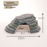 Décorations en résine pour aquariums : paysages miniatures en mousse, cachettes pour reptiles, grottes, plateformes paysagères et zones de basking pour tortues