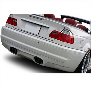 New MVR Style Carbon Black Fins Spoiler Wing Splitter Flap Rear Bumper Lip <b>Diffuser</b> for E46 M3 Body Kits - Product Image 1