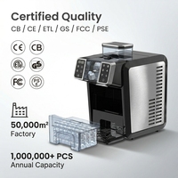 Machine à glaçons électrique portable SC-6201, entrée d'eau directe par bouteille, 21 glaçons/20 min, machine à glace pilée rapide, en acier inoxydable