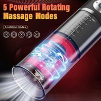 Masturbateur automatique pour homme, jouet sexuel masculin avec 5 fonctions de succion et 5 de rotation, vagin de poche avec éclairage ambiant 7 couleurs, machine sexuelle.