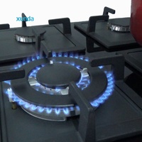 Table de cuisson à gaz encastrable Xunda sur mesure, 6 brûleurs, 870 mm, flamme bleue, en verre, pour cuisine