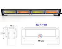17 pouces 16W universel voiture voyant d'avertissement de sécurité DRL clignotant balise stroboscopique avec barre COB large visibilité pour la sécurité de conduite