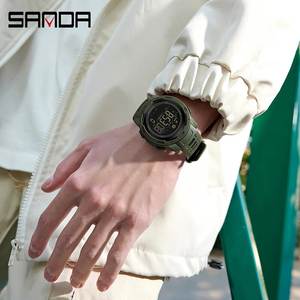 Reloj Deportivo SANDA 2145 para Hombre, Reloj de Pulsera Digital LED con Podómetro, Contador de Calorías, Alarma, Cronógrafo, Resistente al Agua 50M - Product Image 4