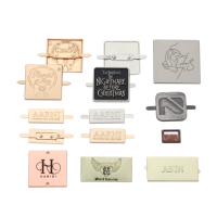 Accessoires de sac à main de mode Étiquette de logo de marque en métal plaqué or personnalisée pour meubles