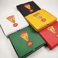 Boîte à pizza personnalisée en carton ondulé épais, écologique, recyclable, avec impression de logo personnalisée, estampage, forme carrée - Emballage alimentaire