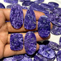 Charoite violette naturelle, cabochon lisse, pierre précieuse polie, pierre brute du Rajasthan pour la fabrication de bagues et de pendentifs, prix de gros en vrac