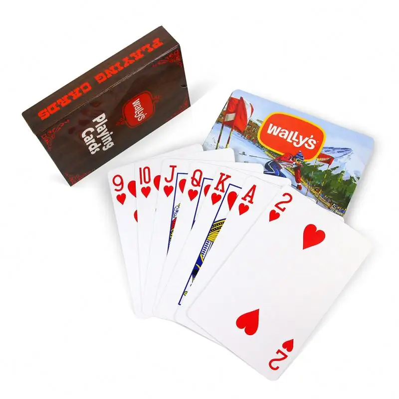 Kooperieren Sie Geschenke Größe beidseitig bedruckte Joker Poker Custom Cards Keine minimale Papiers piel karte