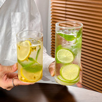Koffieshop Transparante Highball Glas Koffiebeker Rechte Vierkante Sap Fruit Thee Latte Collins Koud Drankje Glas voor Thuis Café Gebruik
