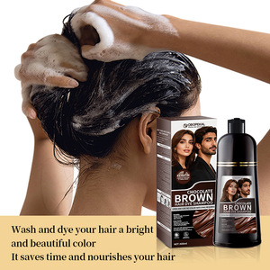 Crème colorante capillaire au <span class=keywords><strong>chocolat</strong></span>, douce et non-irritante, teinture capillaire à base de plantes pour couvrir les cheveux gris - Product Image 4