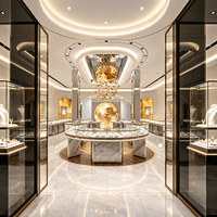 Conception d'intérieur de bijouterie de luxe sur mesure et solution complète de construction de magasin