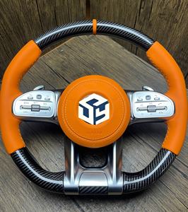 Volant en fibre de carbone pour Mercedes-Benz C43/C63/<span class=keywords><strong>C63s</strong></span> Coupé W205 AMG 19-22 Facelift C63/E63/GT/CLS - Product Image 1