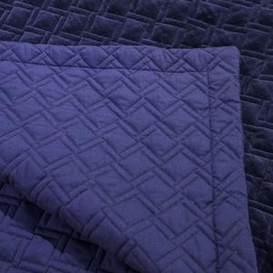 Juego de edredón de terciopelo suave con 2 fundas de almohada, diseño de costura con patrón geométrico único <span class=keywords><strong>para</strong></span> todas las estaciones - Product Image 4