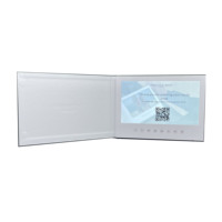 Carte-cadeau en papier de nouvelle conception avec écran LCD pour le marketing Carte de brochure vidéo verte de 7 pouces