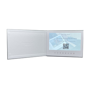 Carte-cadeau en papier de nouvelle conception avec écran LCD pour le marketing Carte de <span class=keywords><strong>brochure</strong></span> vidéo verte de 7 pouces - Product Image 4