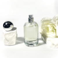Bouteille vide de parfum d'emballage en verre de luxe Offre Spéciale bouteille de parfum d'atomiseur de parfum ronde claire 50ml 100 ml
