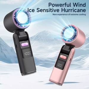 พัดลมมือถือขนาดเล็กความเร็วสูง<span class=keywords><strong>2025</strong></span>พัดลมระบายความร้อนด้วยความเย็นแบบชาร์จไฟได้ปรับเกียร์100พัดลมพกพาขนาดเล็กแบบชาร์จไฟได้ - Product Image 2